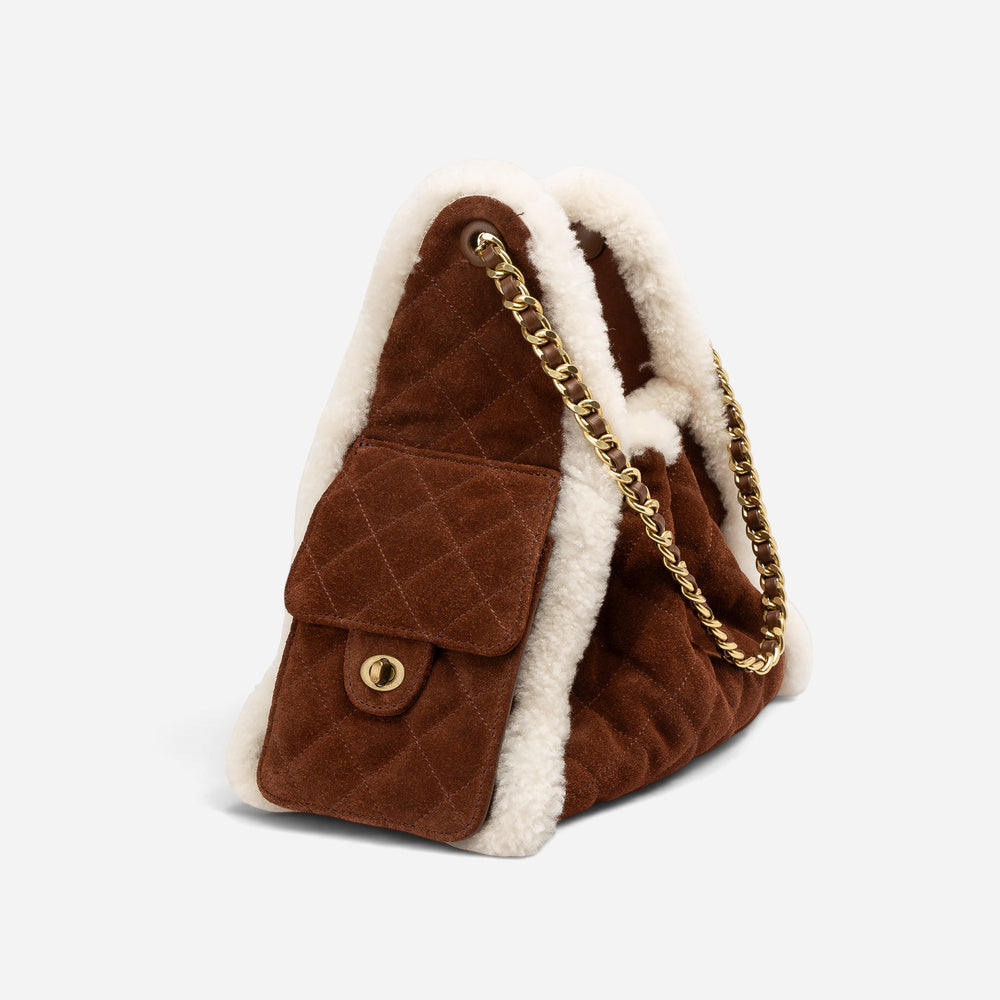 UGG Shearling Quilted Bucket Bag (3-Way)