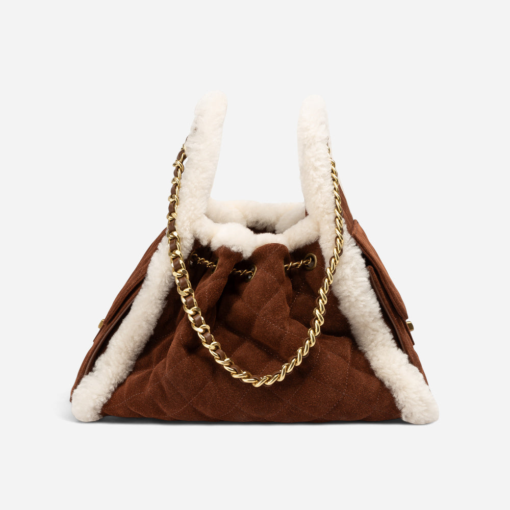 UGG Shearling Quilted Bucket Bag (3-Way)