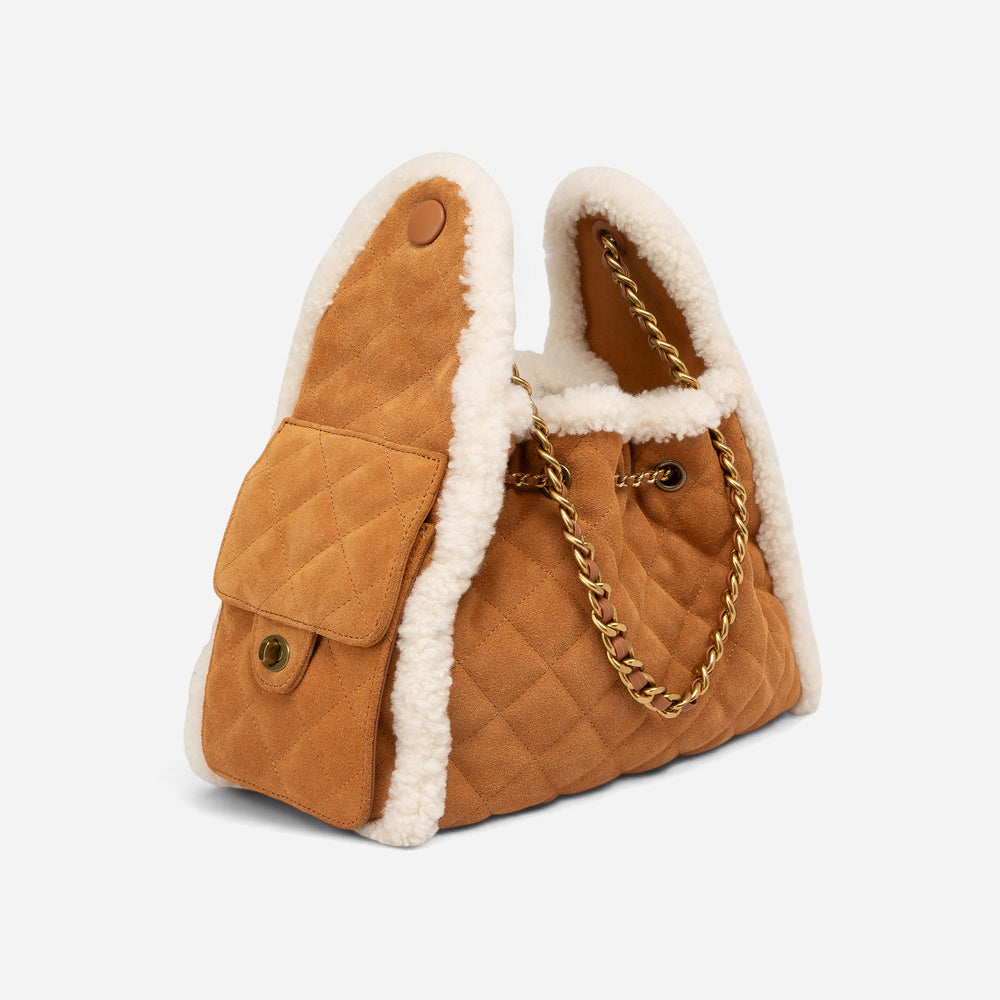 UGG Shearling Quilted Bucket Bag (3-Way)