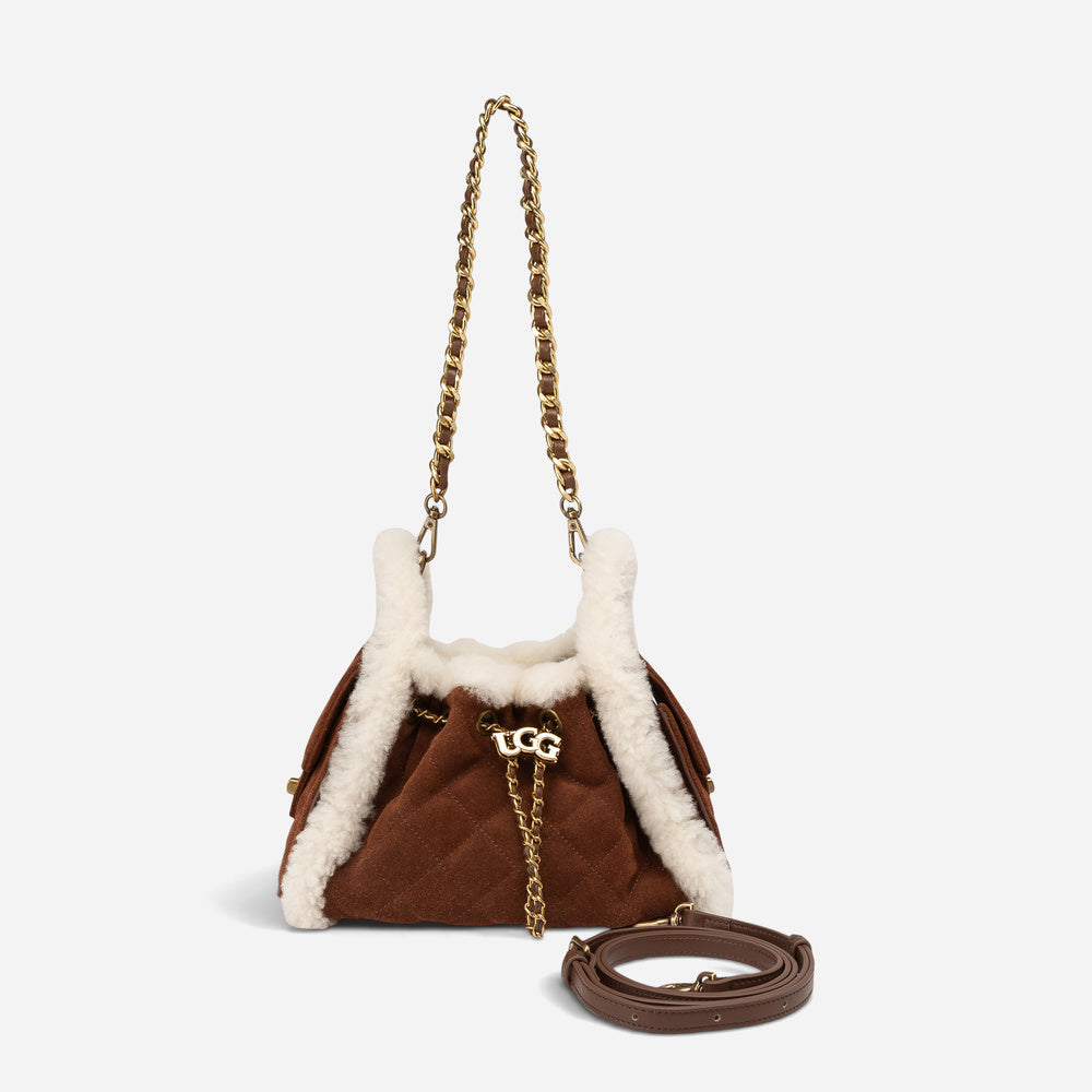 UGG Shearling Quilted Mini Bucket Bag (3-Way)