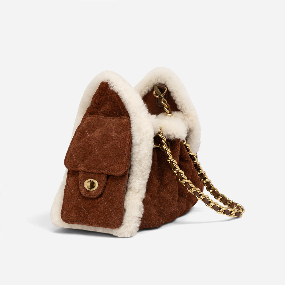 UGG Shearling Quilted Mini Bucket Bag (3-Way)