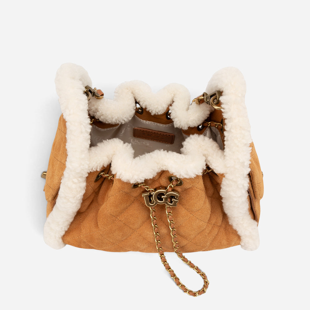 UGG Shearling Quilted Mini Bucket Bag (3-Way)
