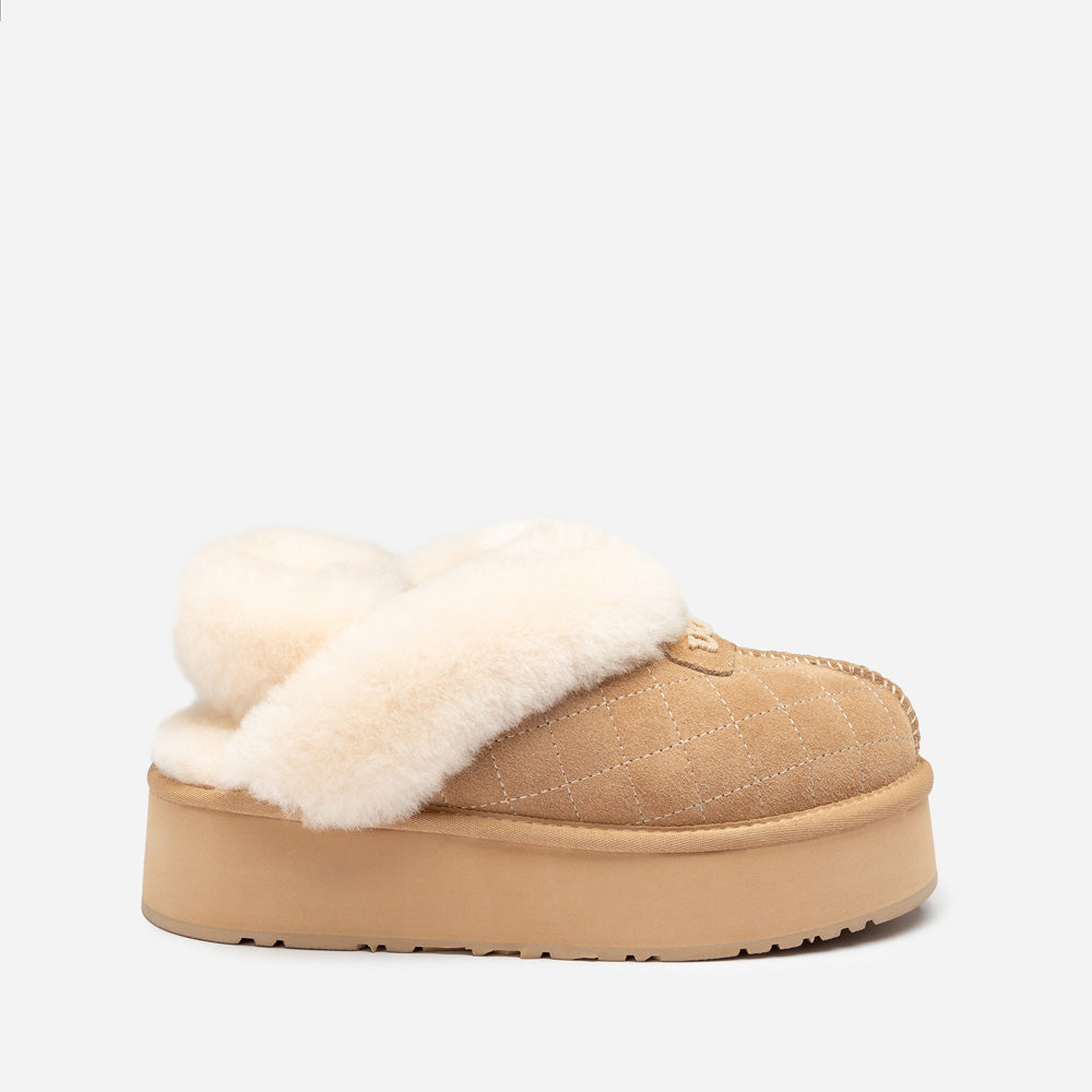 Ugg Coquette Matelassé Logo Platform Slipper (Detachable Feature)