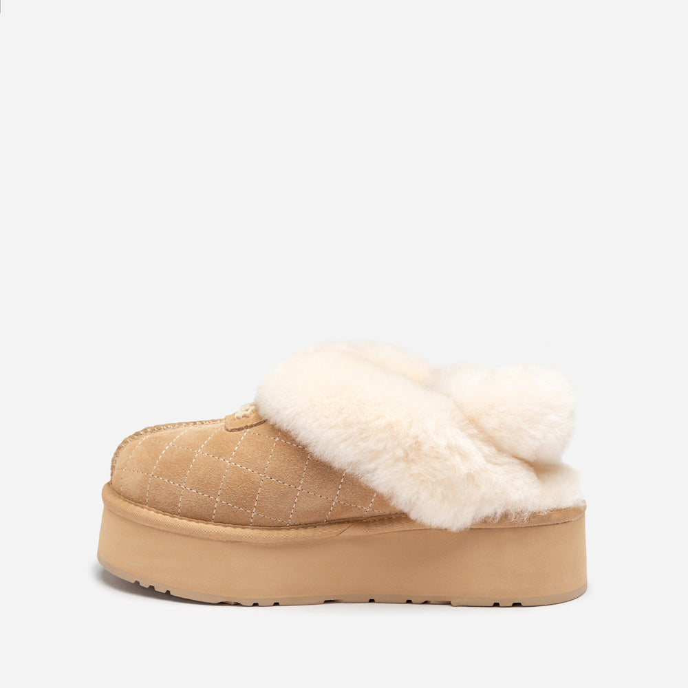 Ugg Coquette Matelassé Logo Platform Slipper (Detachable Feature)