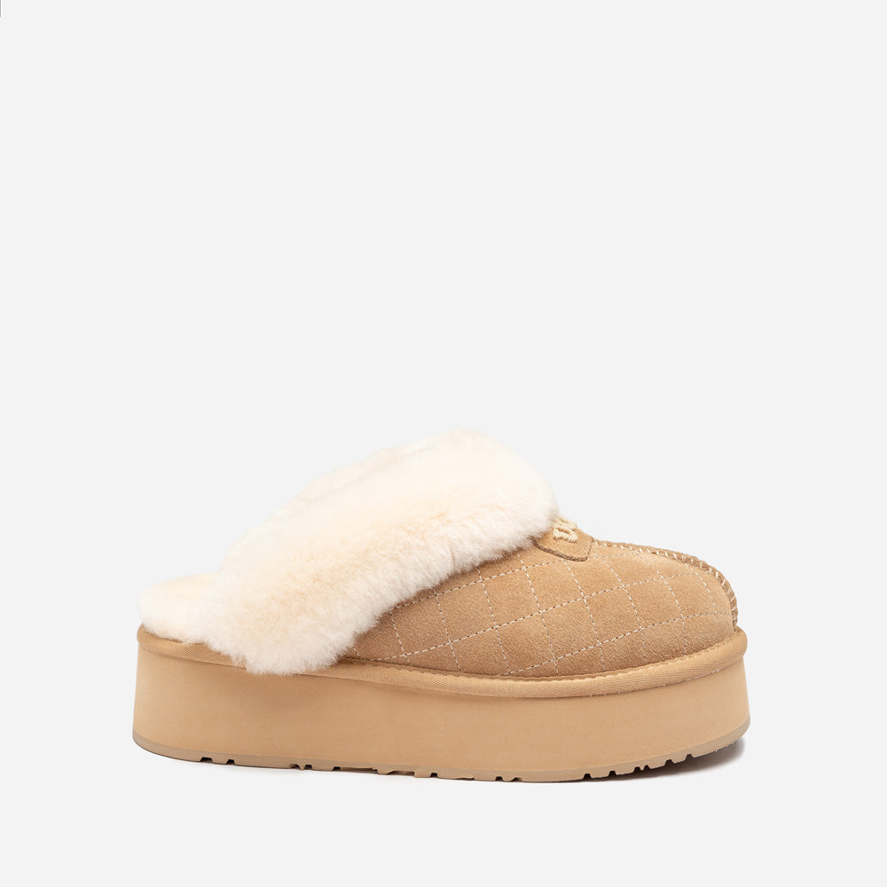 Ugg Coquette Matelassé Logo Platform Slipper (Detachable Feature)