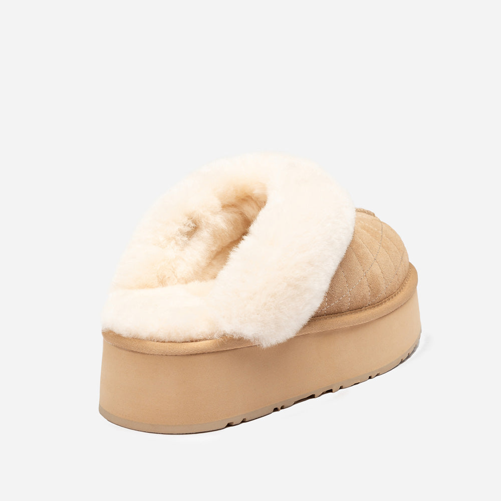 Ugg Coquette Matelassé Logo Platform Slipper (Detachable Feature)