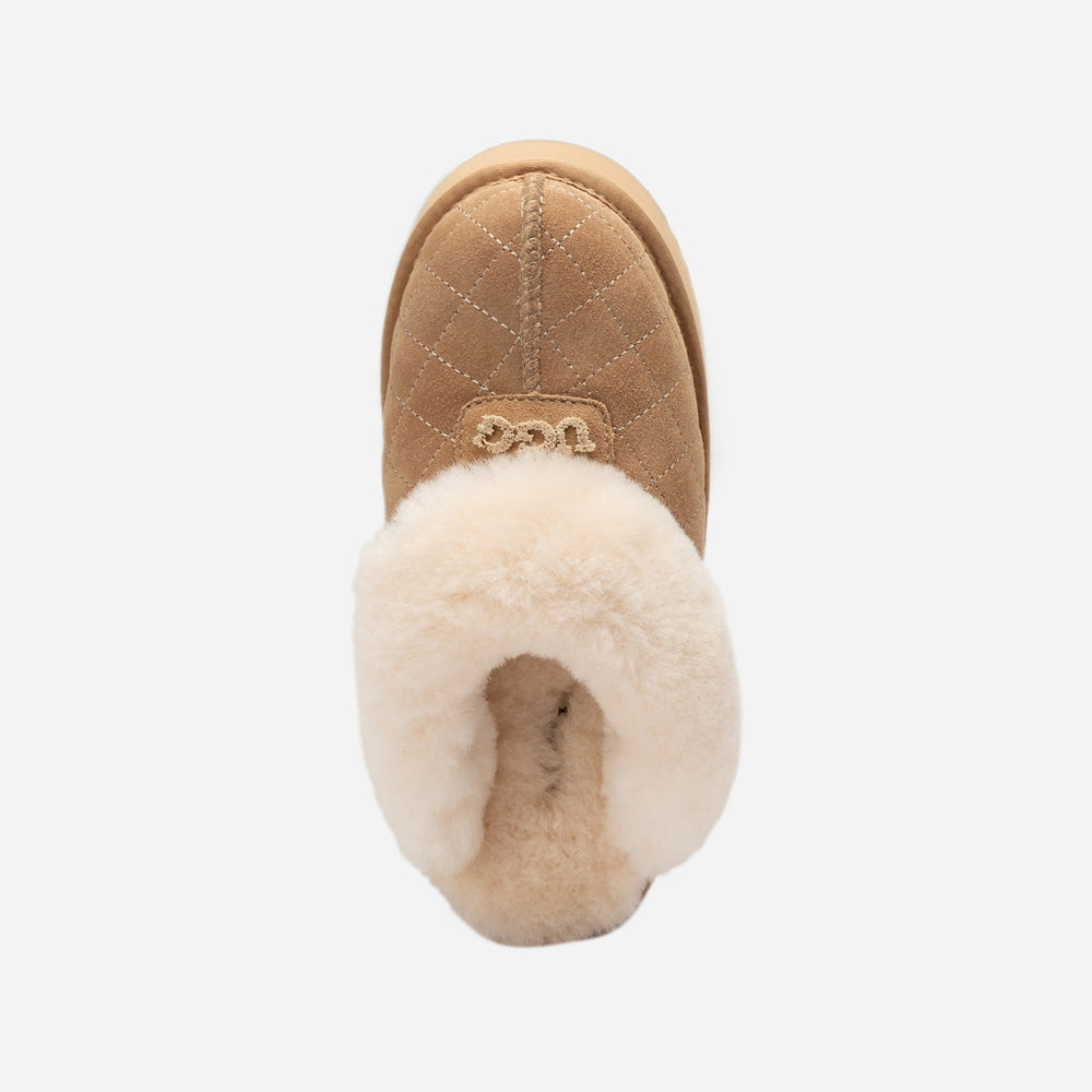 Ugg Coquette Matelassé Logo Platform Slipper (Detachable Feature)