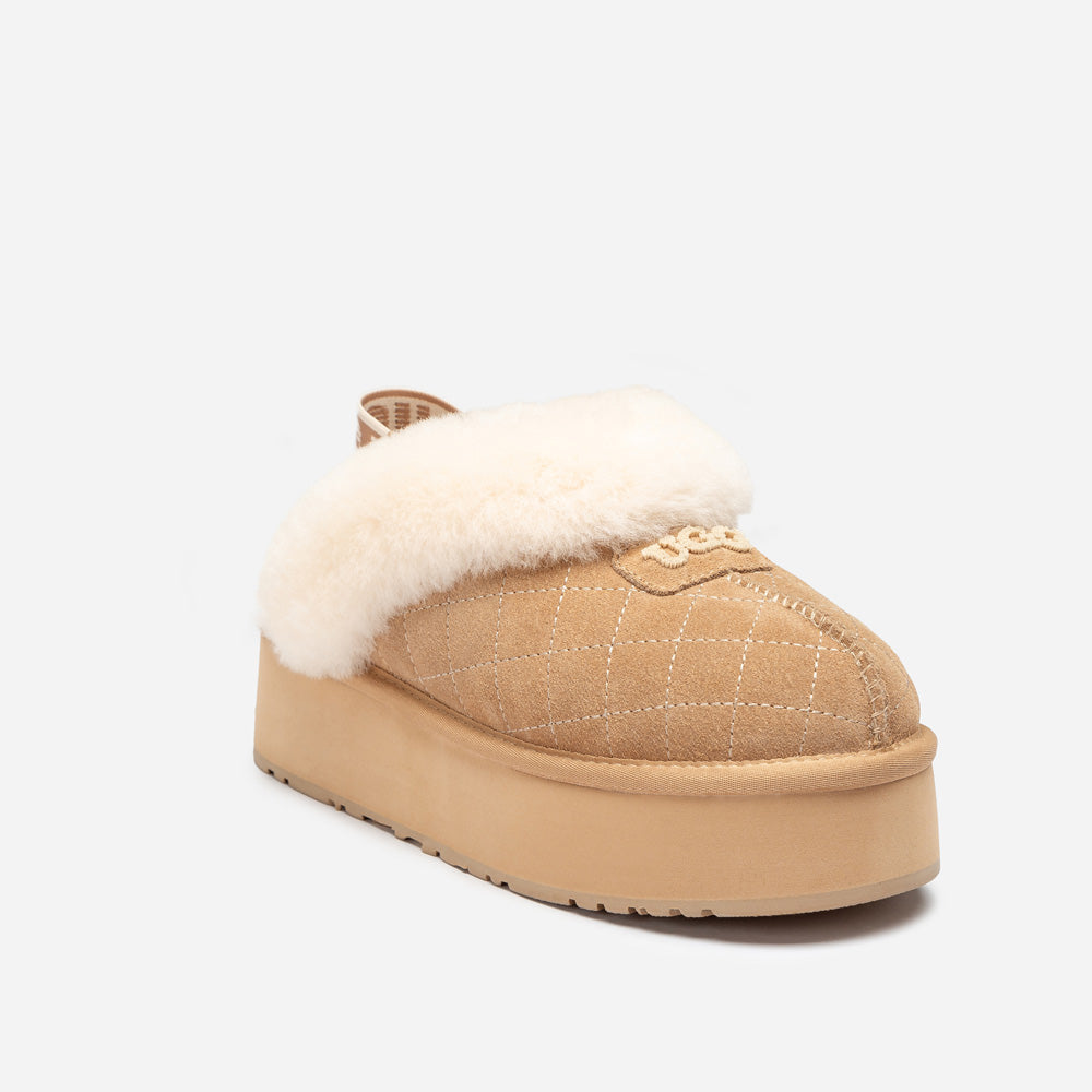 Ugg Coquette Matelassé Logo Platform Slipper (Detachable Feature)