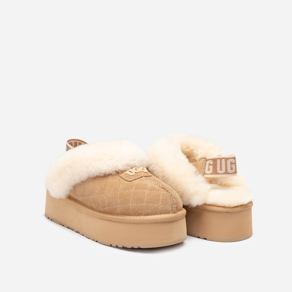 Ugg Coquette Matelassé Logo Platform Slipper (Detachable Feature)