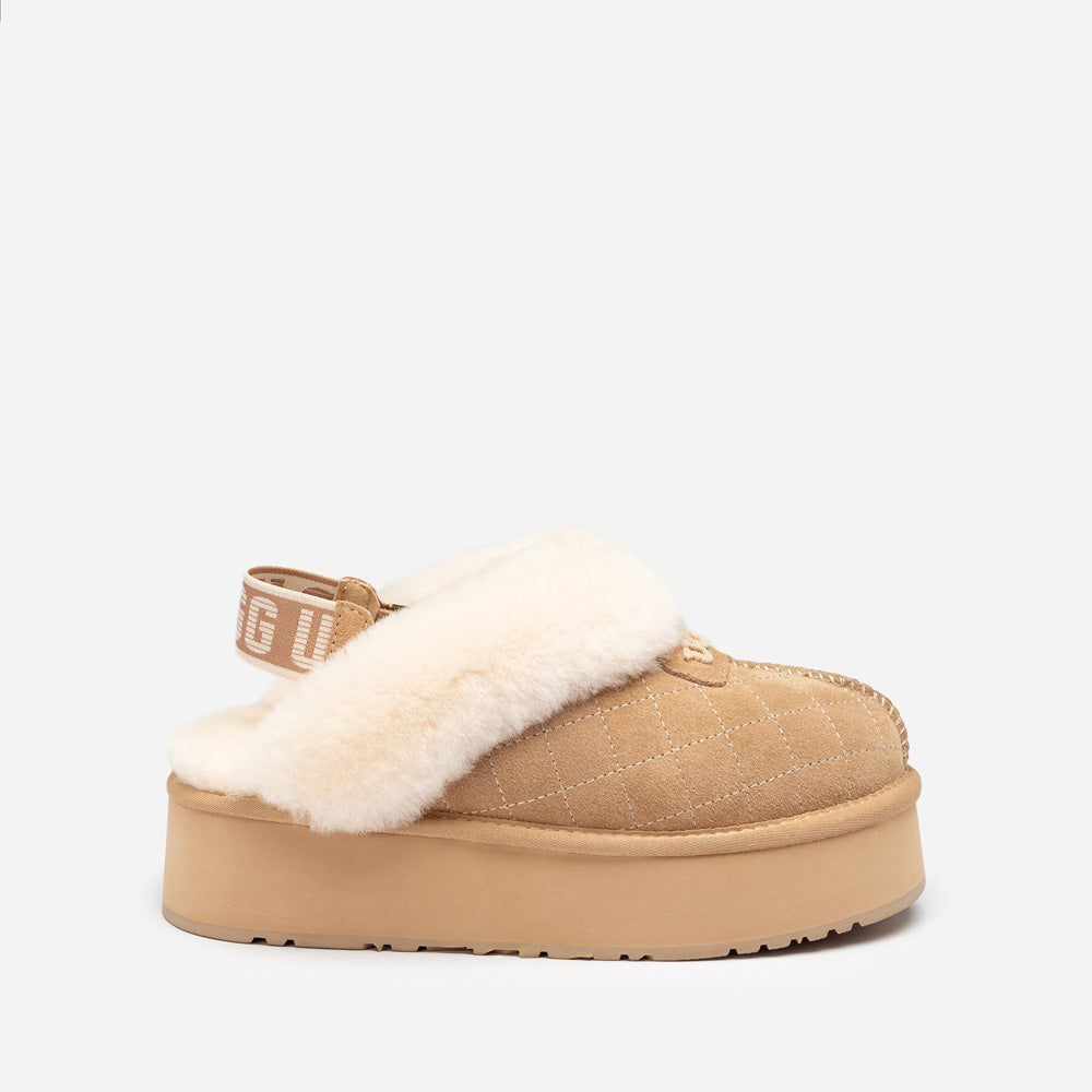 Ugg Coquette Matelassé Logo Platform Slipper (Detachable Feature)