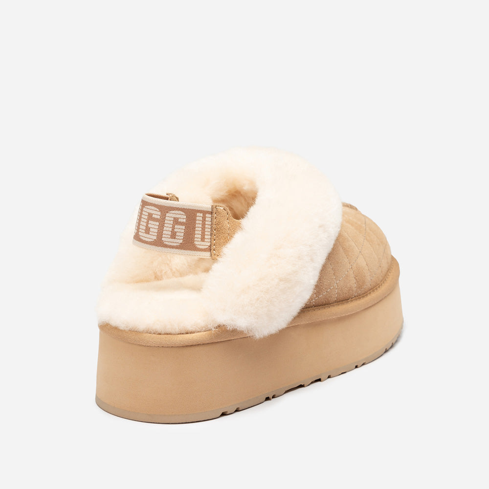 Ugg Coquette Matelassé Logo Platform Slipper (Detachable Feature)