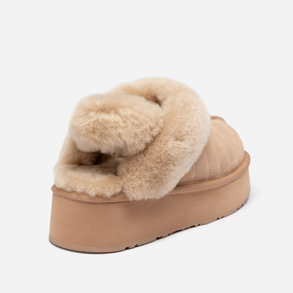 Ugg Coquette Matelassé Logo Platform Slipper (Detachable Feature)