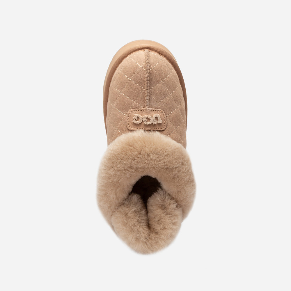 Ugg Coquette Matelassé Logo Platform Slipper (Detachable Feature)