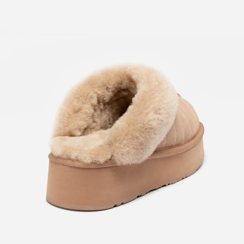 Ugg Coquette Matelassé Logo Platform Slipper (Detachable Feature)