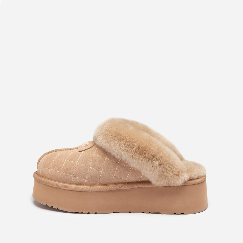Ugg Coquette Matelassé Logo Platform Slipper (Detachable Feature)
