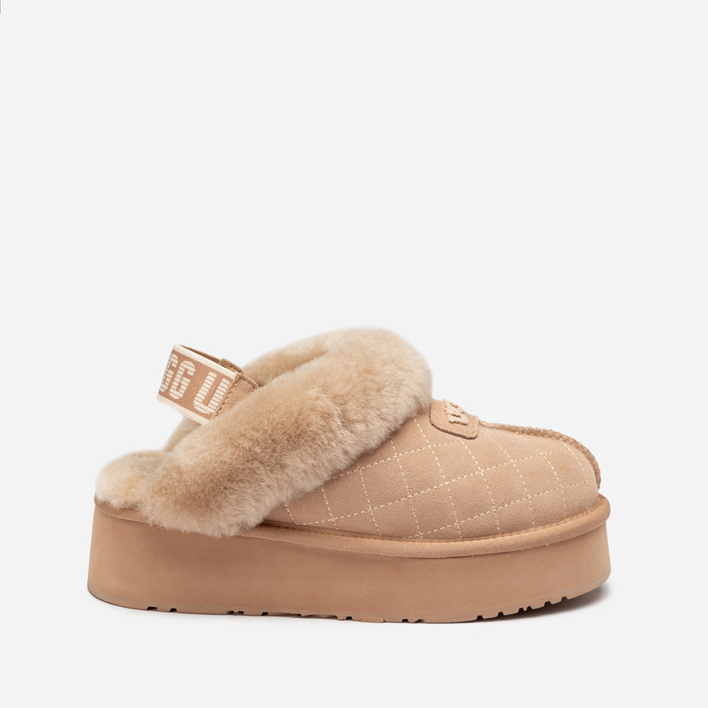 Ugg Coquette Matelassé Logo Platform Slipper (Detachable Feature)