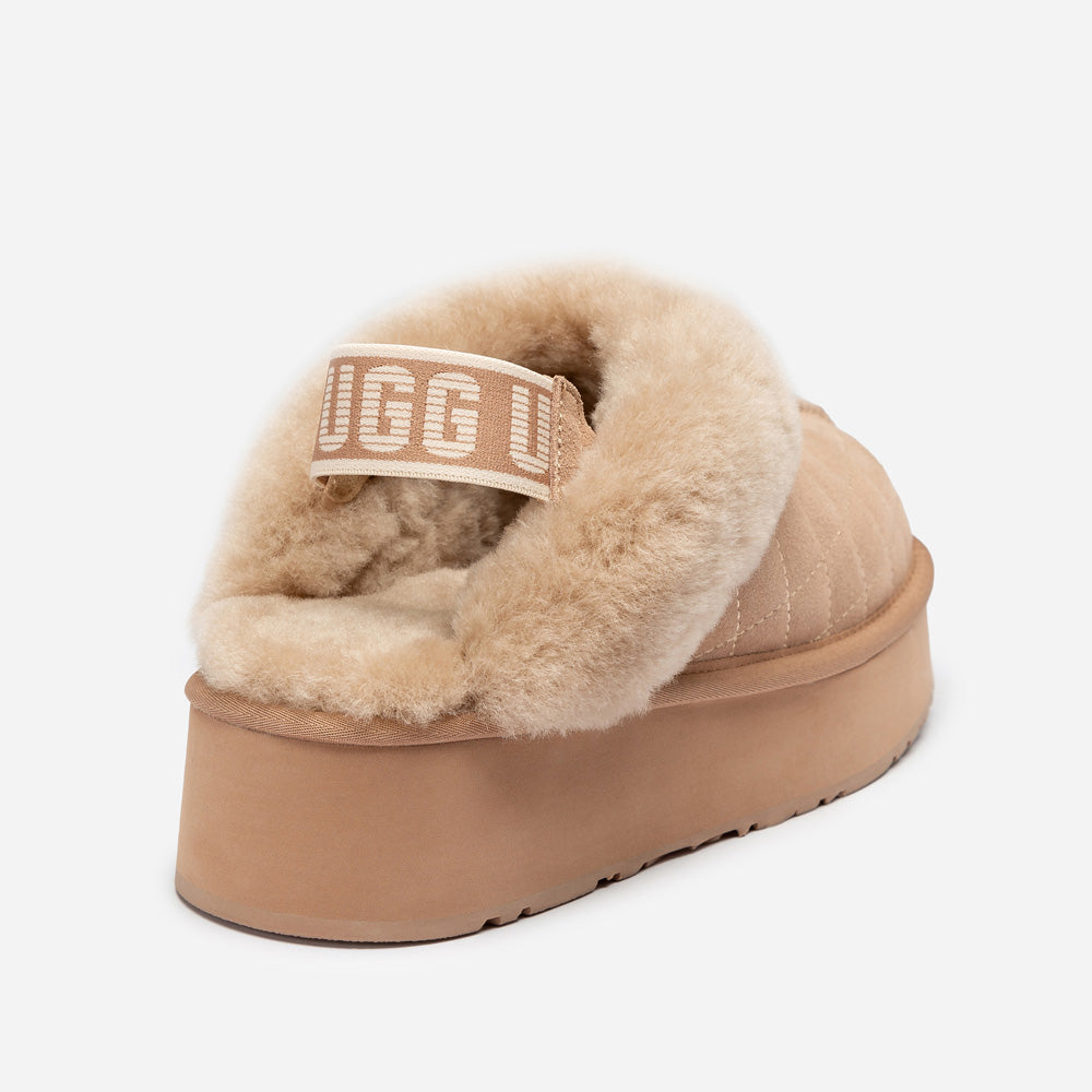 Ugg Coquette Matelassé Logo Platform Slipper (Detachable Feature)
