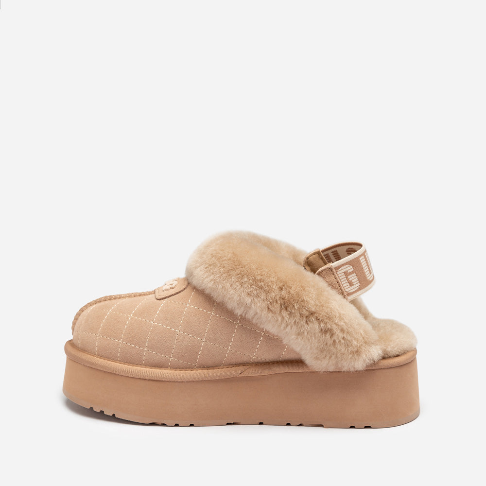 Ugg Coquette Matelassé Logo Platform Slipper (Detachable Feature)