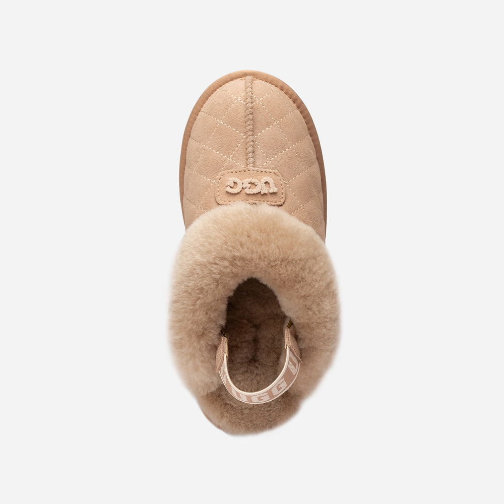 Ugg Coquette Matelassé Logo Platform Slipper (Detachable Feature)
