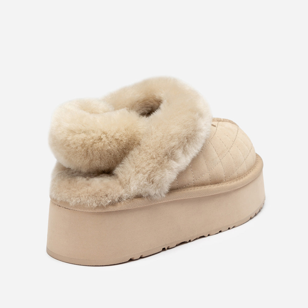Ugg Coquette Matelassé Logo Platform Slipper (Detachable Feature)