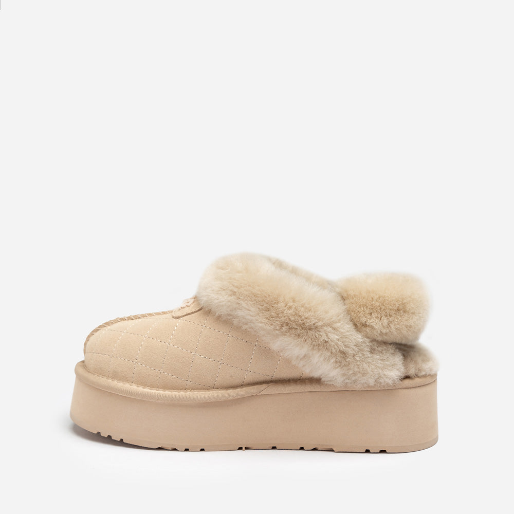 Ugg Coquette Matelassé Logo Platform Slipper (Detachable Feature)