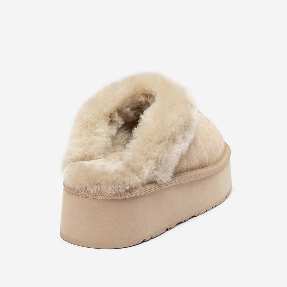 Ugg Coquette Matelassé Logo Platform Slipper (Detachable Feature)