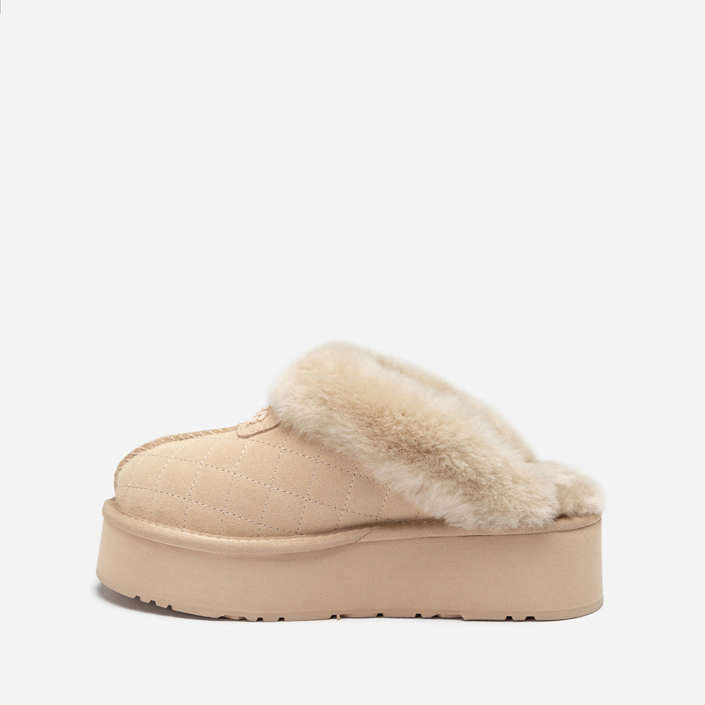 Ugg Coquette Matelassé Logo Platform Slipper (Detachable Feature)