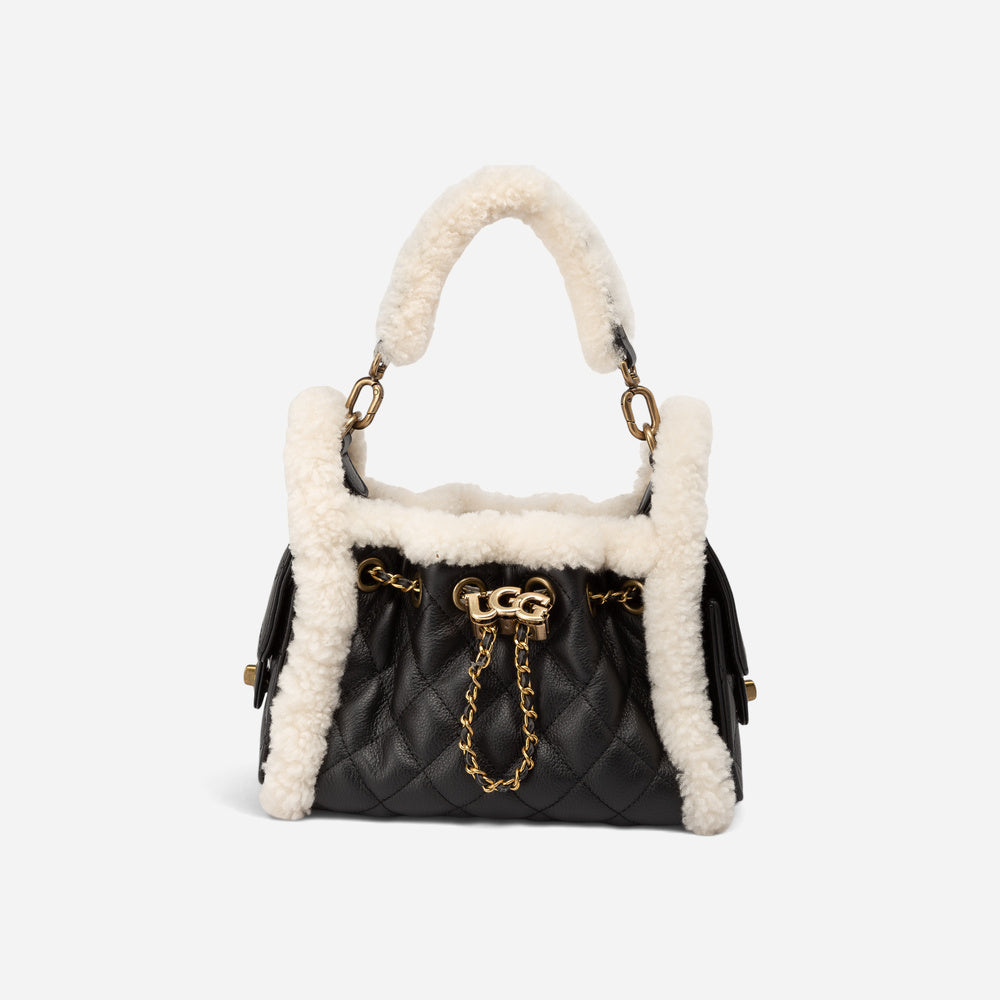 UGG Shearling Quilted Grained Mini Bucket Bag (3-Way)