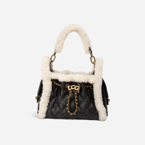 UGG Shearling Quilted Grained Mini Bucket Bag (3-Way)