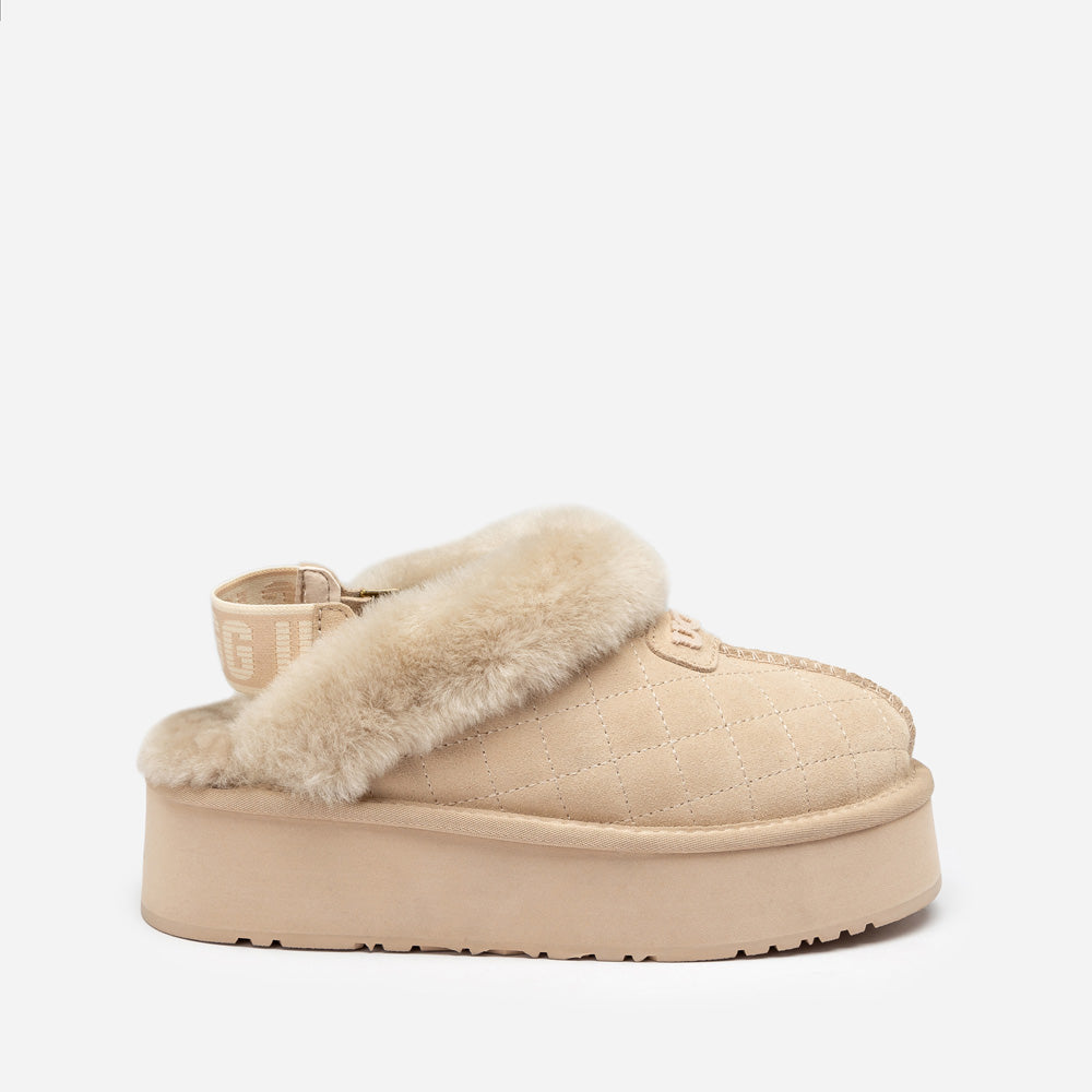Ugg Coquette Matelassé Logo Platform Slipper (Detachable Feature)