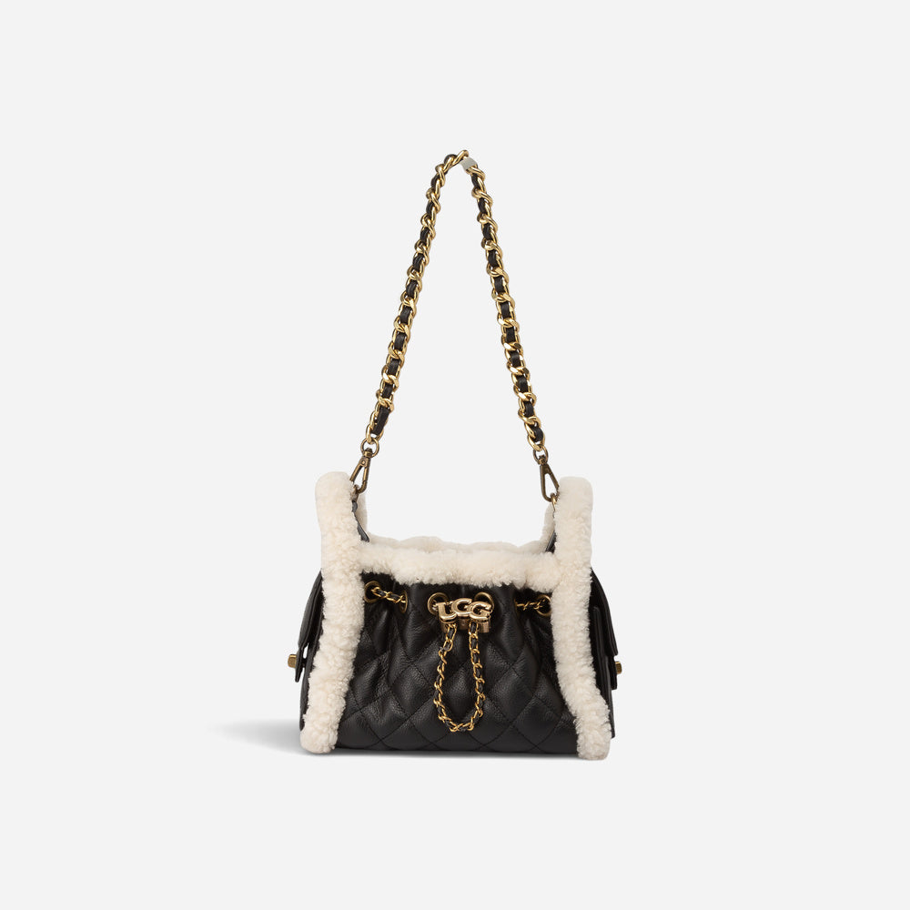 UGG Shearling Quilted Grained Mini Bucket Bag (3-Way)