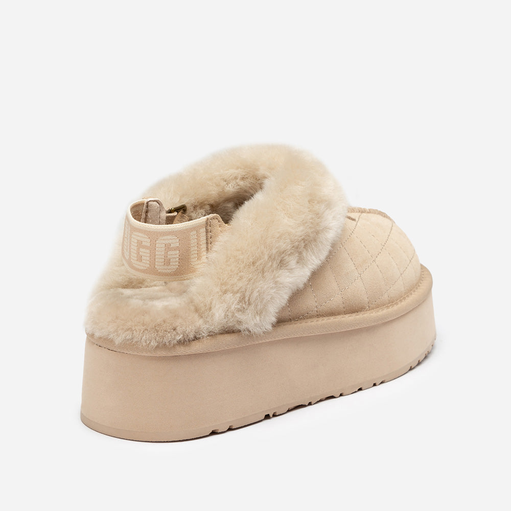 Ugg Coquette Matelassé Logo Platform Slipper (Detachable Feature)