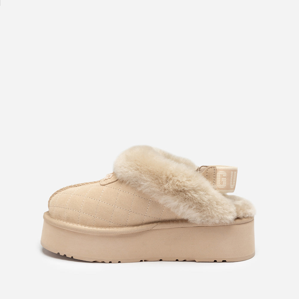 Ugg Coquette Matelassé Logo Platform Slipper (Detachable Feature)