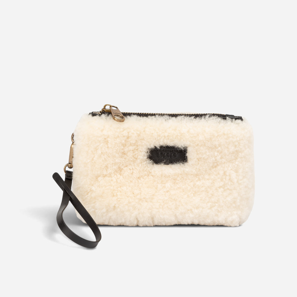 UGG Shearling Quilted Grained Mini Bucket Bag (3-Way)