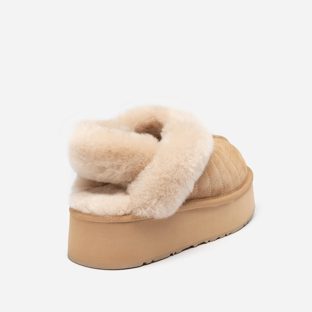 Ugg Coquette Matelassé Logo Platform Slipper (Detachable Feature)