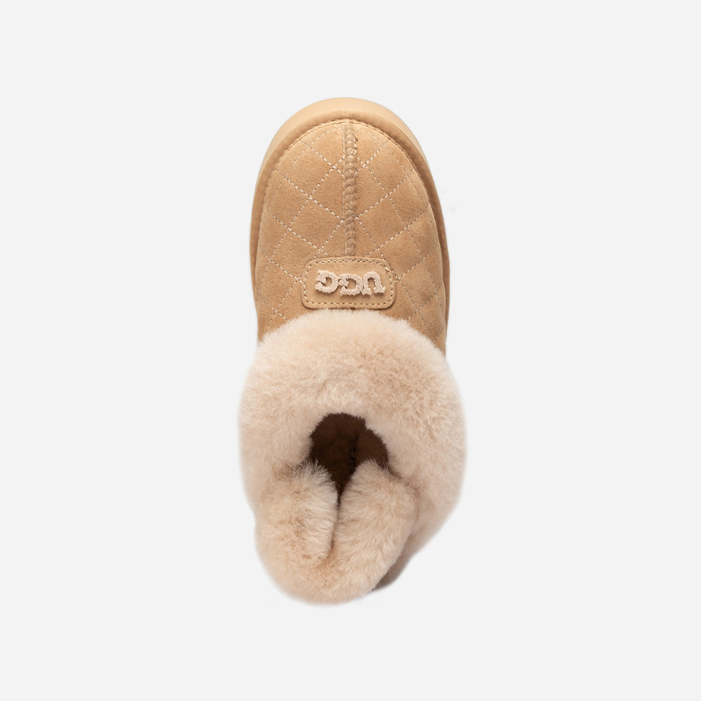 Ugg Coquette Matelassé Logo Platform Slipper (Detachable Feature)