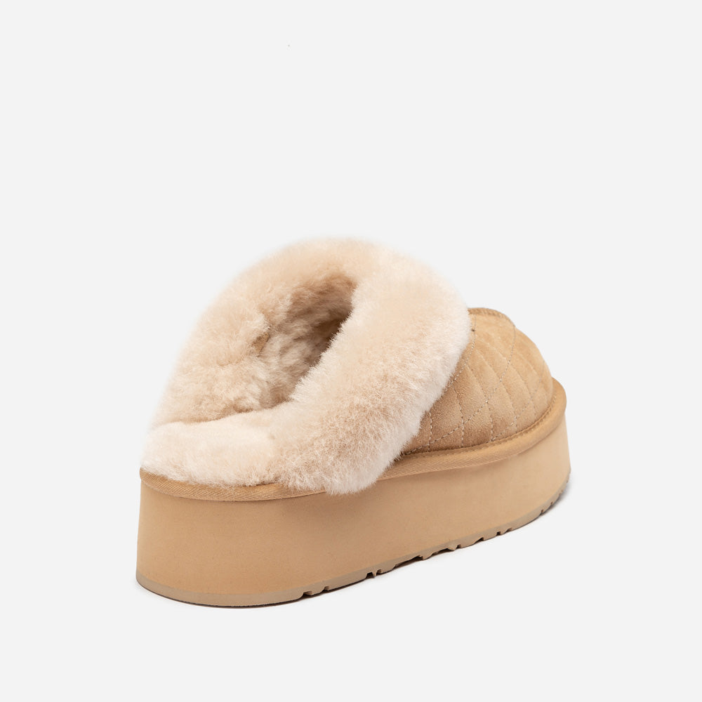 Ugg Coquette Matelassé Logo Platform Slipper (Detachable Feature)