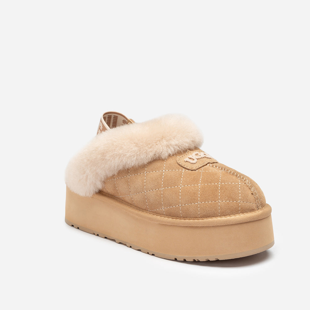 Ugg Coquette Matelassé Logo Platform Slipper (Detachable Feature)