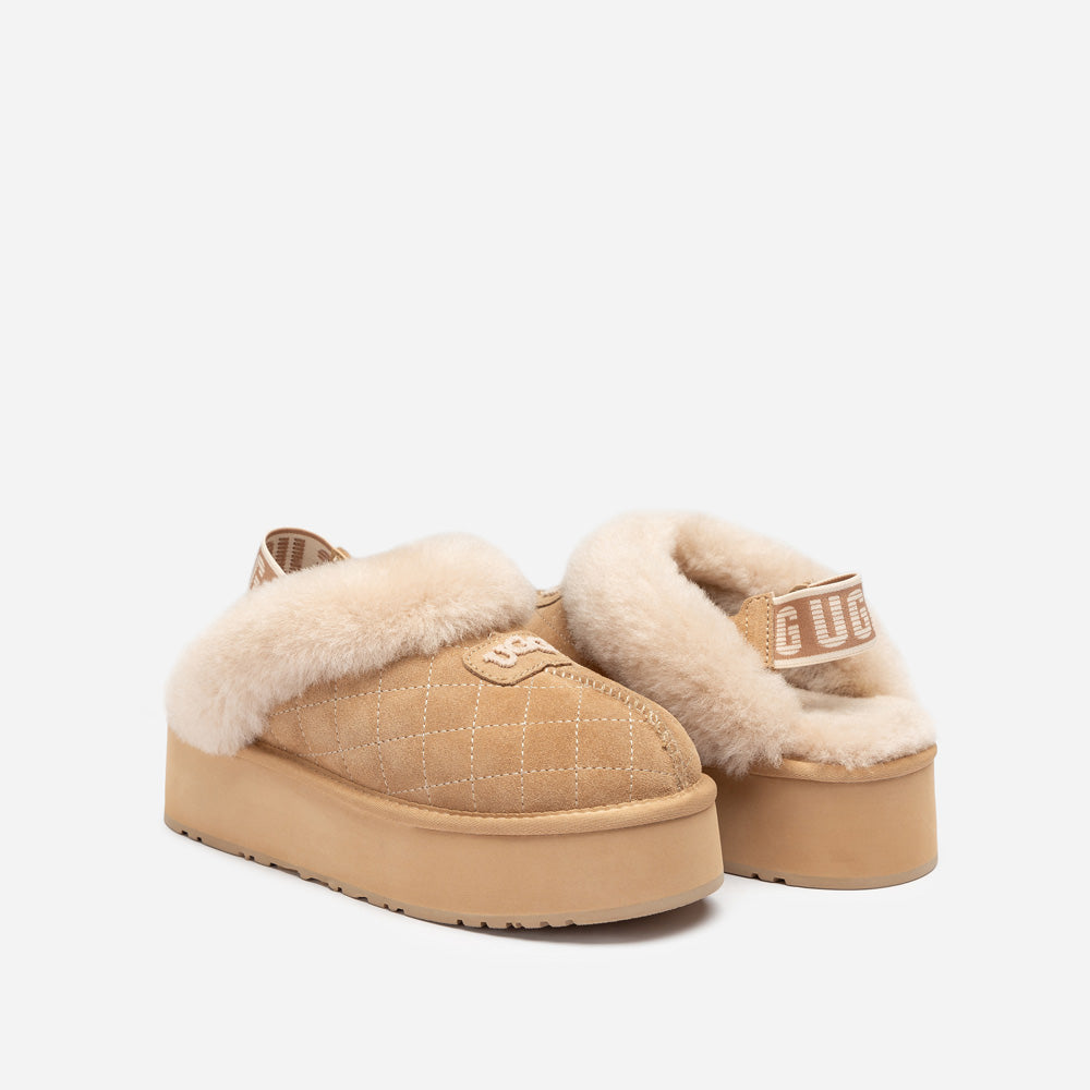 Ugg Coquette Matelassé Logo Platform Slipper (Detachable Feature)