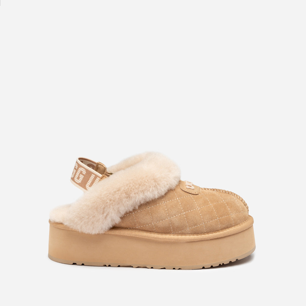 Ugg Coquette Matelassé Logo Platform Slipper (Detachable Feature)