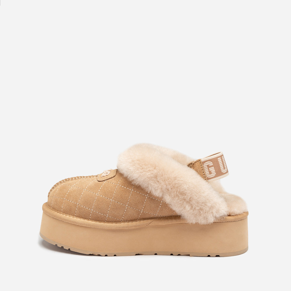 Ugg Coquette Matelassé Logo Platform Slipper (Detachable Feature)