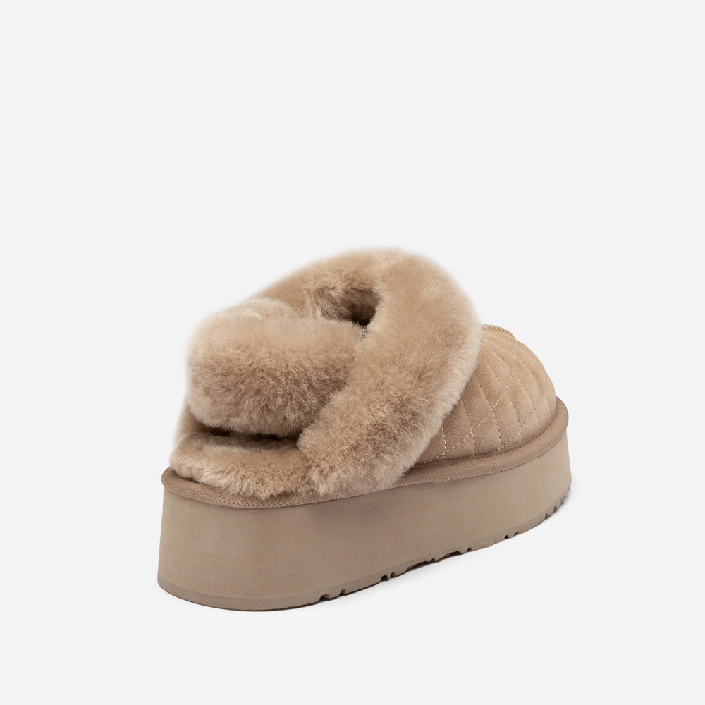 Ugg Coquette Matelassé Logo Platform Slipper (Detachable Feature)