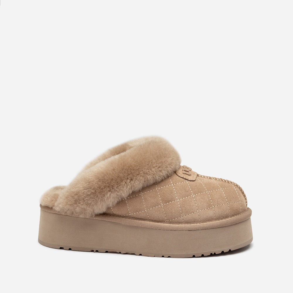 Ugg Coquette Matelassé Logo Platform Slipper (Detachable Feature)