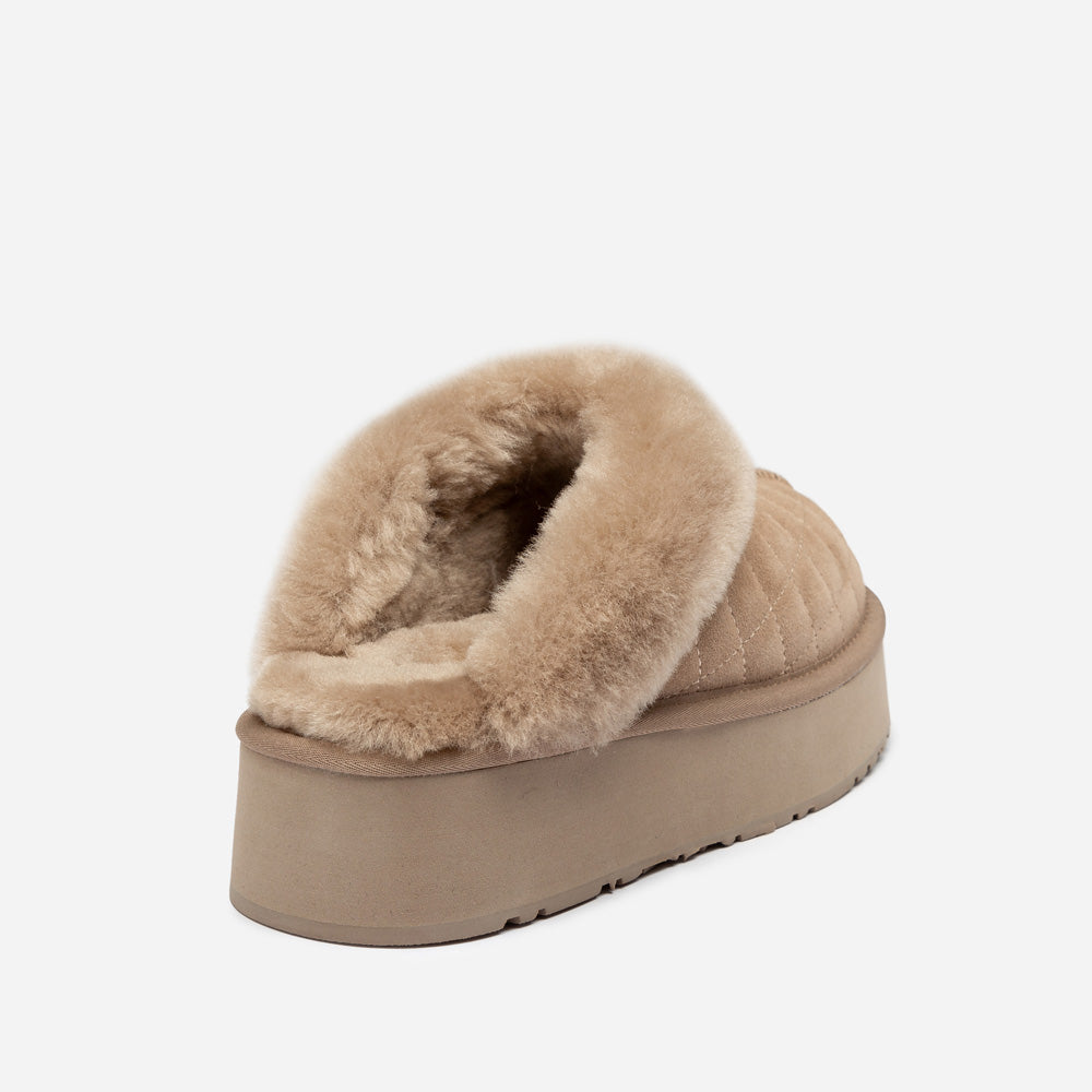 Ugg Coquette Matelassé Logo Platform Slipper (Detachable Feature)