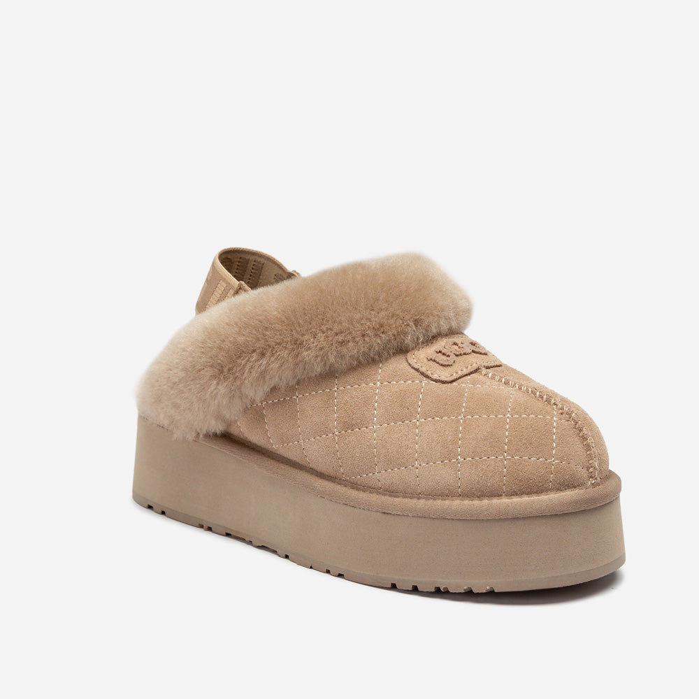 Ugg Coquette Matelassé Logo Platform Slipper (Detachable Feature)