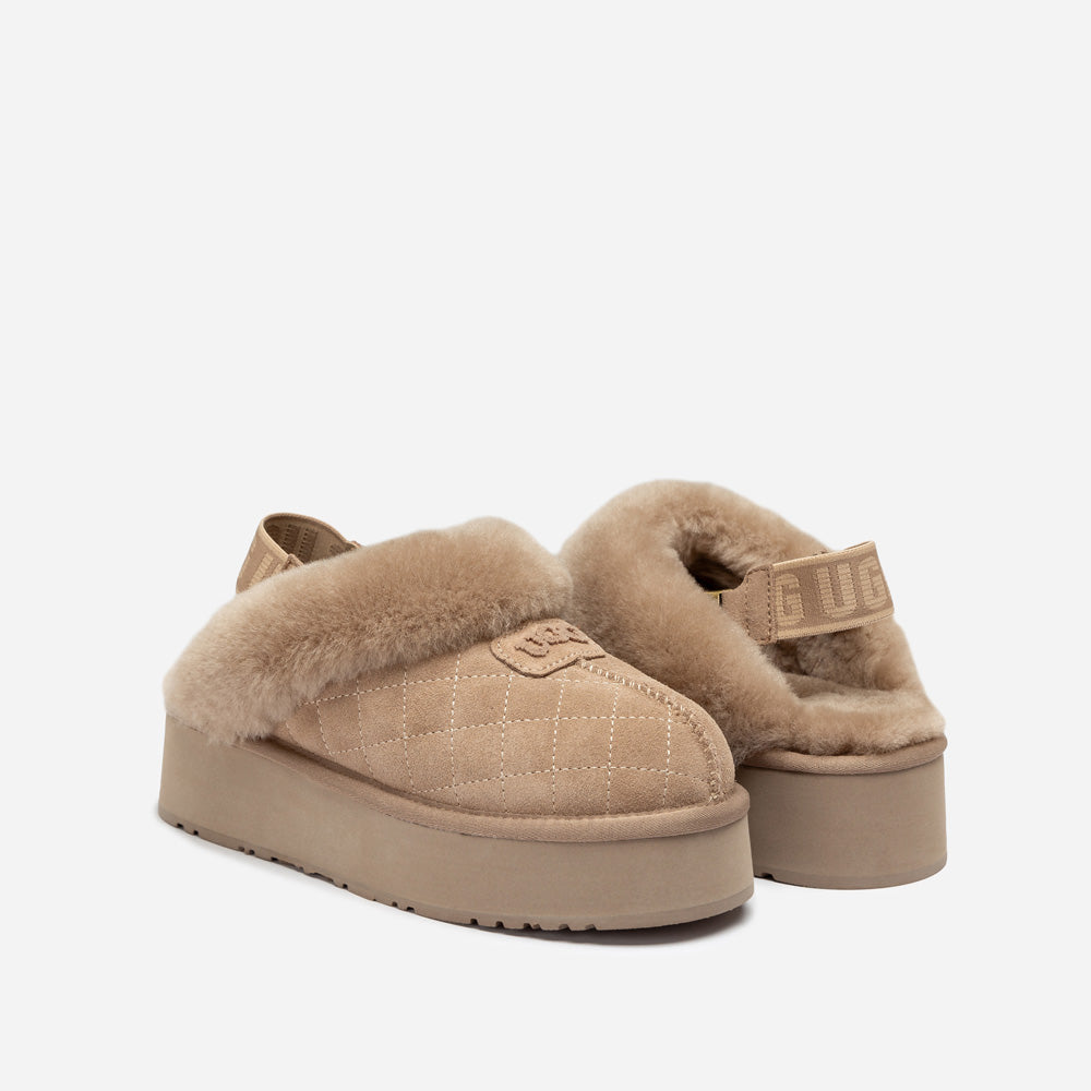 Ugg Coquette Matelassé Logo Platform Slipper (Detachable Feature)