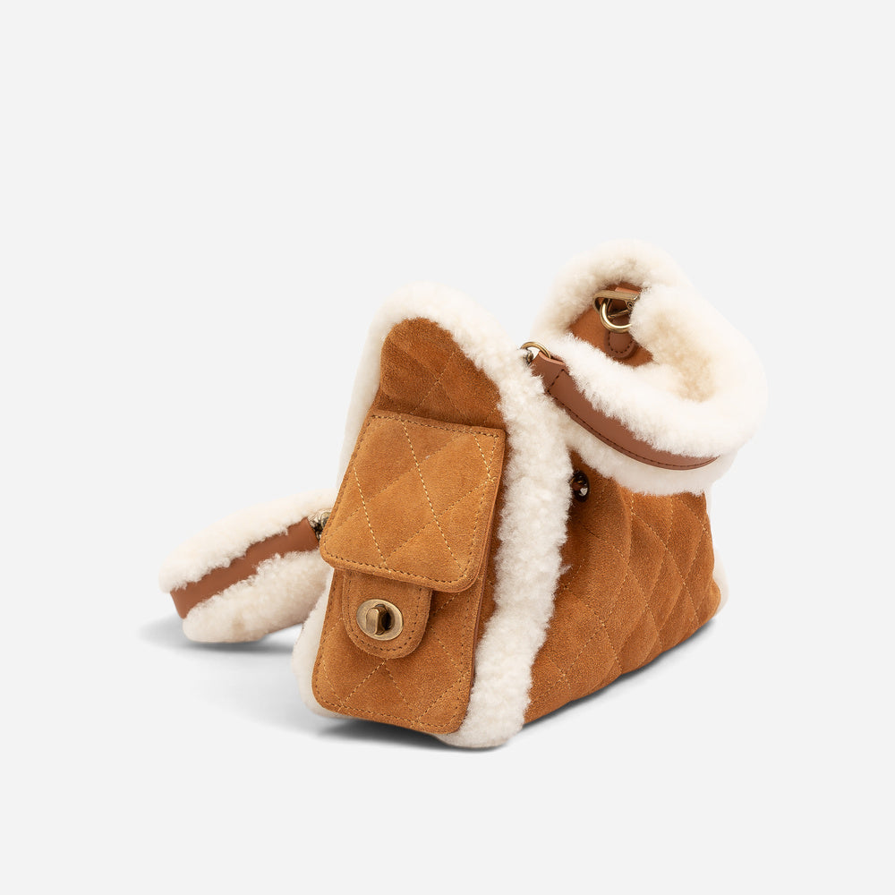 UGG Shearling Quilted Nano Bucket Bag (3-Way)