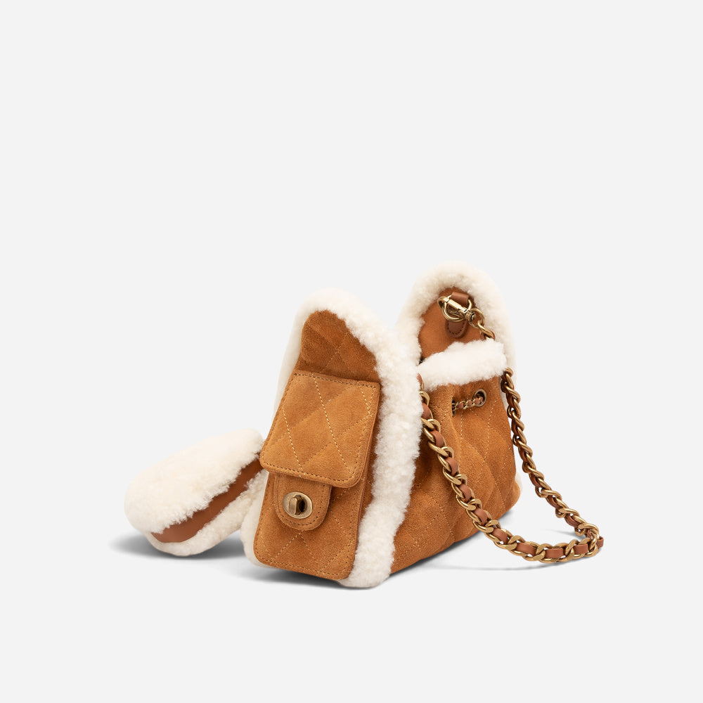UGG Shearling Quilted Nano Bucket Bag (3-Way)