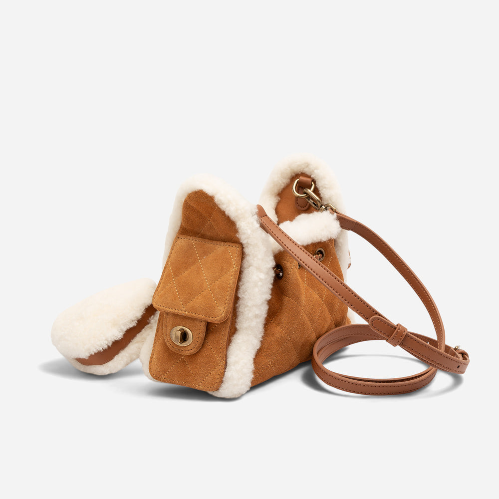 UGG Shearling Quilted Nano Bucket Bag (3-Way)