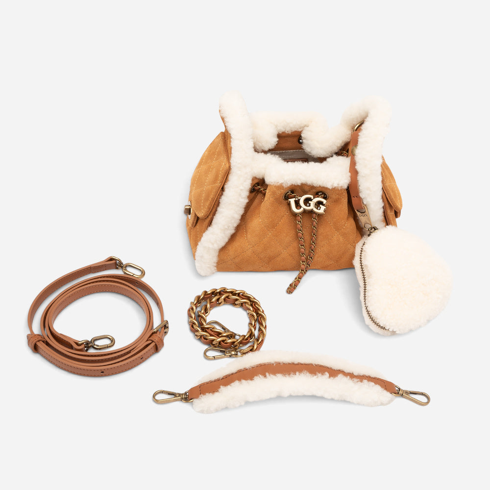 UGG Shearling Quilted Nano Bucket Bag (3-Way)